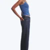 Paz Mid Rise Wide Jeans – Blue Rinse – Dark Blue