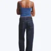 Paz Mid Rise Wide Jeans – Blue Rinse – Dark Blue