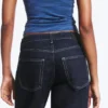 Paz Mid Rise Wide Jeans – Blue Rinse – Dark Blue
