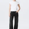 Paz Mid Rise Wide Jeans – Paloma Black – Black