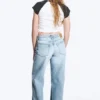 Paz Mid Rise Wide Jeans – Trot Blue – Light Blue