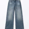 Paz Mid Wide Jeans – Mountain Blue