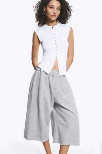 Pearl Button up Top – White – Pearl Buttons