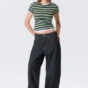 Peggy Low Rise Loose Baggy Jeans – Blue Rinse – Dark Blue