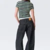 Peggy Low Rise Loose Baggy Jeans – Blue Rinse – Dark Blue