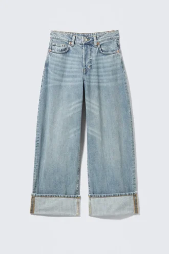 Peggy Low Rise Loose Baggy Jeans – Chaos Blue – Light Blue