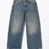 Peggy Low Waist Loose Baggy Leg Jeans – Desert Blue – Medium Blue