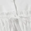 Peplum Cotton Poplin Blouse – White