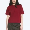 Perfect Boxy T-Shirt – Dark Red