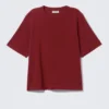 Perfect Boxy T-Shirt – Dark Red
