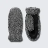 Pile Mittens – Dark Grey Melange