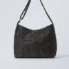 Piped Shoulder Bag – Dark Brown