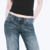 Planet Slim Low Rise Denim Shorts – Blue Hymn – Medium Blue