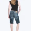 Planet Slim Low Rise Denim Shorts – Blue Hymn – Medium Blue