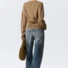 Pleated Long-Sleeved Top – Dark Beige