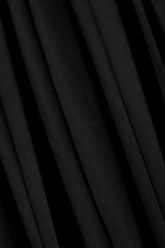 Pleated Low Rise Midi Skirt – Black