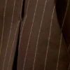 Pleated Mini Suiting Skirt – Striped Dark Brown