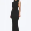 Pleated Sleeveless Maxi Dress – Black