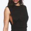 Pleated Sleeveless Maxi Dress – Black