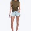 Pleated Tank Top – Dark Mole