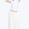Pleated Tank Top – White