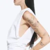 Pleated Tank Top – White