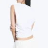 Pleated Tank Top – White