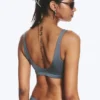 Plunge Pull-On Bikini Top – Dusty Blue – Shimmer