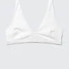 Plunge Pull-On Bikini Top – White