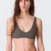 Plunge Rib Soft Bra – Dark Mole