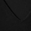 Plunging V-Neck Long-Sleeved Top – Black