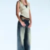 Poser Regular Waist Loose Wide Jeans – Canyon Blue – Dark Blue | Cheap Monday Gb