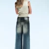 Poser Regular Waist Loose Wide Jeans – Canyon Blue – Dark Blue | Cheap Monday Gb
