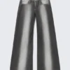 Poser Regular Waist Loose Wide Jeans – Dark Grey | Cheap Monday Gb