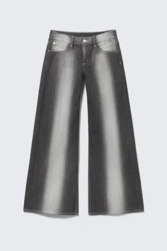 Poser Regular Waist Loose Wide Jeans – Dark Grey | Cheap Monday Gb