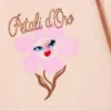 Printed Boxy T-Shirt – Light Orange – Pink Flower