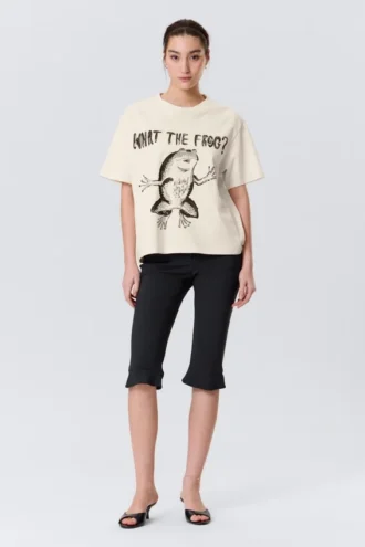 Printed Boxy T-Shirt – Off-White – What the Frog?