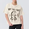 Printed Boxy T-Shirt – Off-White – What the Frog?