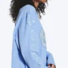 Printed Long-Sleeved Cotton T-Shirt – Medium Blue – Swan