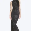 Printed Maxi Dress – Black – Zebra