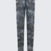 Printed Mesh Leggings – Black Baroque Print