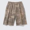 Printed Oversized Knee-Length Terry Shorts – Kahki – Rustic Terrain
