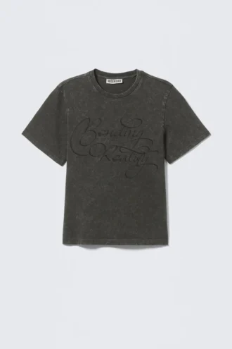 Printed Slim-Fit T-Shirt – Dark Grey – Bending Reality