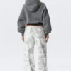 Printed Wide-Leg Pull-On Trousers – White – Camo