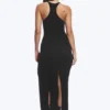 Racerback Jersey Maxi Dress – Black