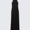 Racerback Jersey Maxi Dress – Black