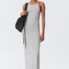 Racerback Jersey Maxi Dress – Grey Melange