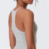 Racerback Jersey Maxi Dress – Grey Melange