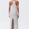 Racerback Jersey Maxi Dress – Grey Melange