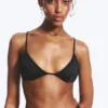 Racerback Triangle Bikini Top – Black